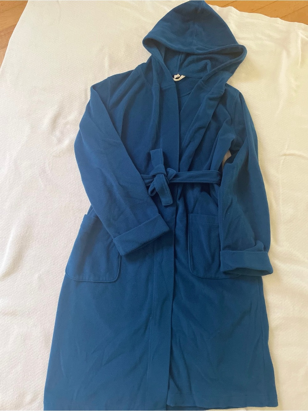 Boys dark blue cotton robe